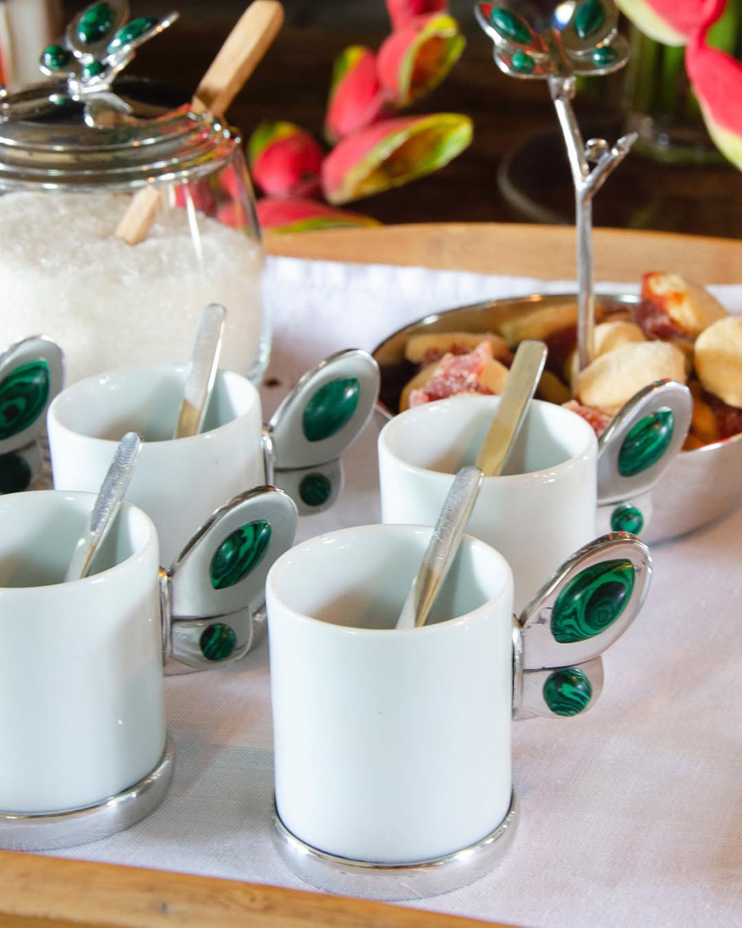 Xícara de Café Green Butterfly