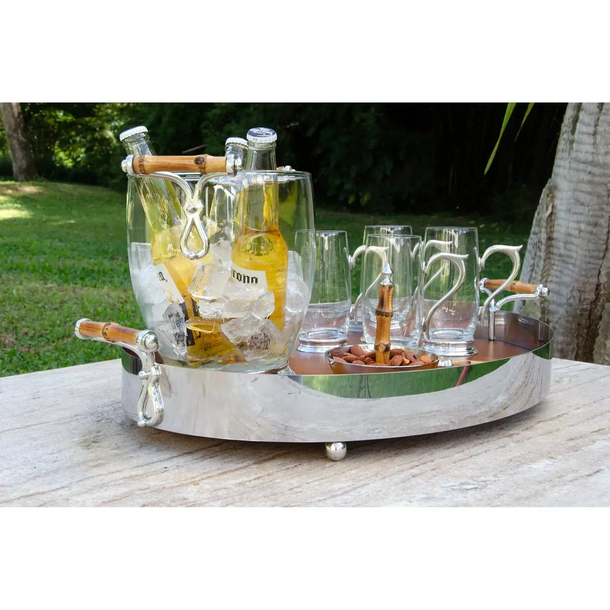 Bandeja Oval Menor (55 x 40) - Bambu