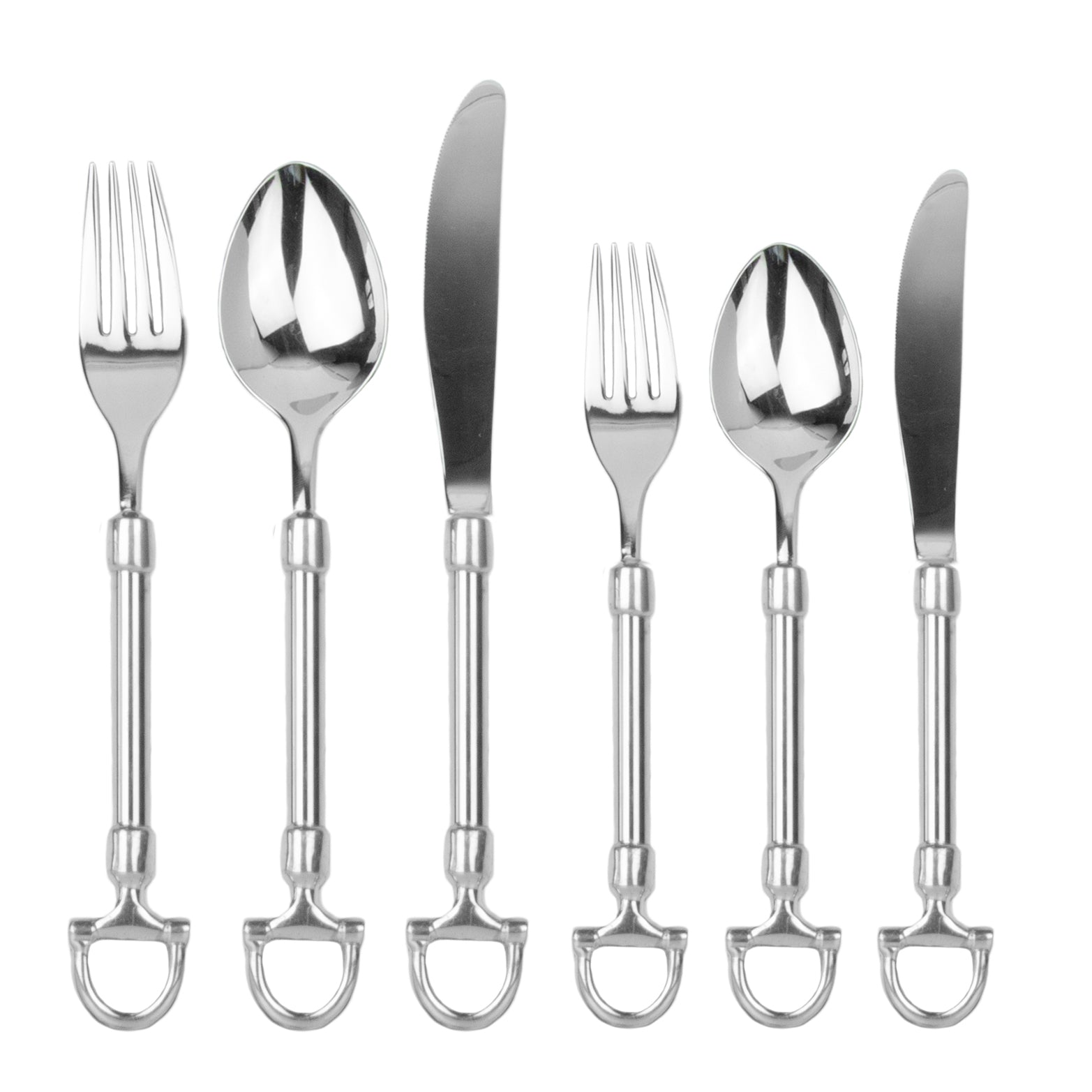Set Talheres de Mesa e Sobremesa Equestre - 6 PÇS