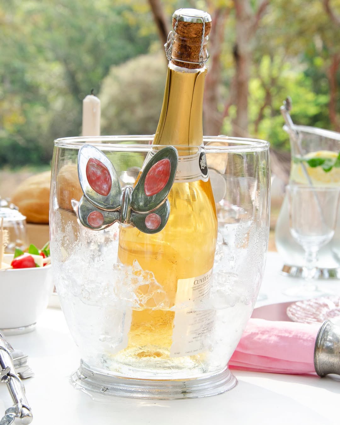 Balde de Gelo Cooler Pink Butterfly